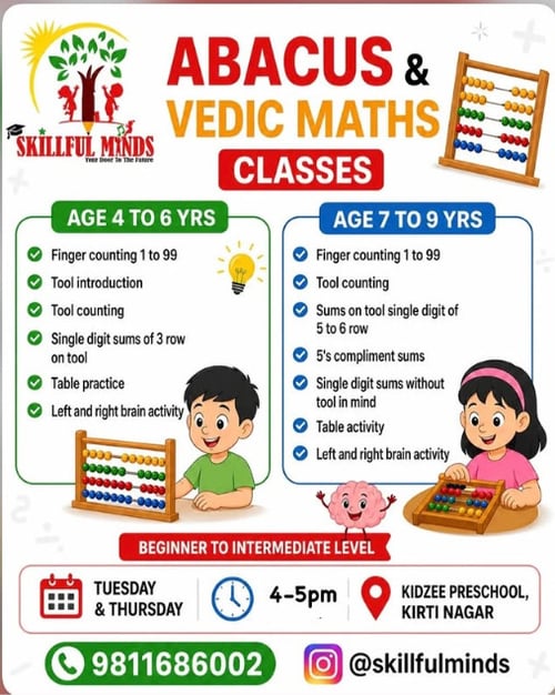 Skillful minds-Abacus and Vedic Maths Classes for Kids