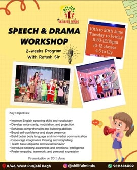 Skillfull Minds  -  SPEECH & DRAMA WORKSHOP