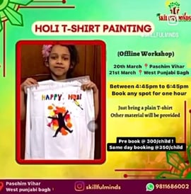 Skillful minds-Holi T-shirt painting workshop