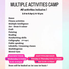 Skillful minds-multiple activities camp