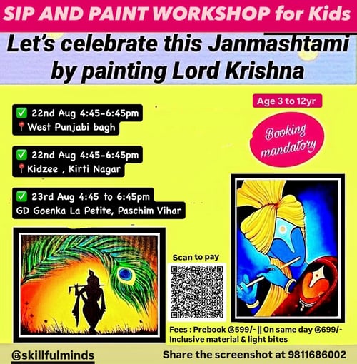 Skillful minds-Sip and Paint workshop for kids