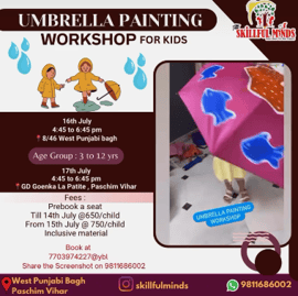 Skillful minds-Umbrella Painting workshop for kids