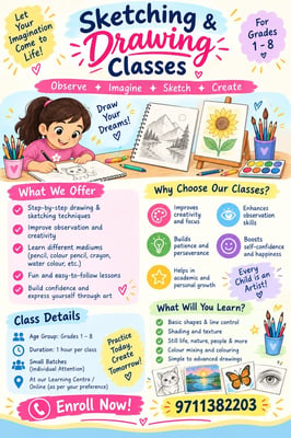 SmartKid Abacus classes-Sketching and Drawing Classes