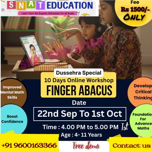 Snat Education - Dussehra Special Finger Abacus Workshop