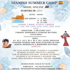Spanish Voyage School  -  online spanish summer camp ( July 2025 )