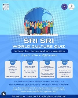 Sri Sri Ravishankar Vidya Mandir  -  National Level Inter School Quiz Competition