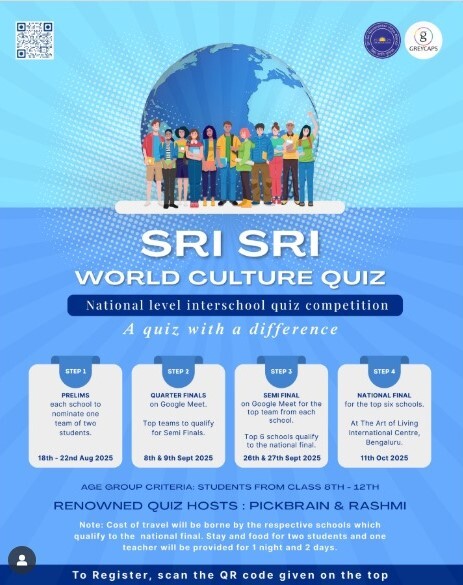 Sri Sri Ravishankar Vidya Mandir  -  National Level Inter School Quiz Competition