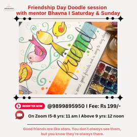Srijan Creative Arts  -  Friendship Day Doodle Session