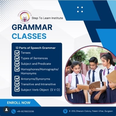 Step To Learn Institute  -   English Grammer Claases For Kids
