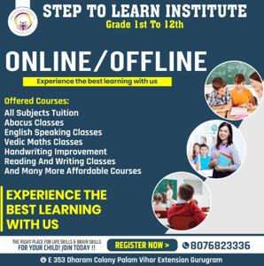 Step TO Learn Institute-Grade 1 to 12th