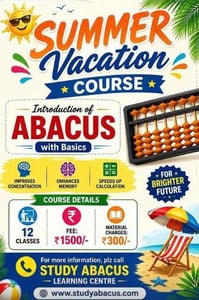 Study Abacus INDIA-Summer Vacation Abacus Course