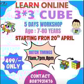 Success Classes-Online 3x3 Rubiks Cube Workshop
