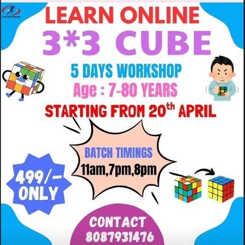 Success Classes-Online 3x3 Rubiks Cube Workshop