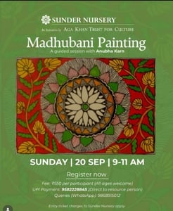 Sunder Nursery Park-Madhubani Painting Workshop for Kids
