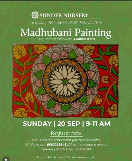 Sunder Nursery Park-Madhubani Painting Workshop for Kids