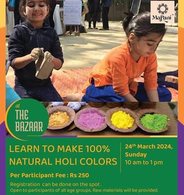 Sunder Nursery Park-Holi colour making workshop
