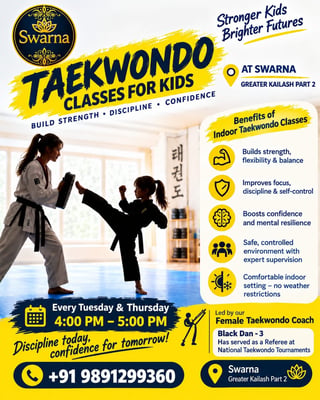 Swarna Taekwondo Classes for Kids-Kids Taekwondo Classes