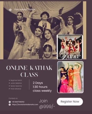 THE EVOLUTION TOWARDS EXCELLENCE-Online Kathak Dance Classes