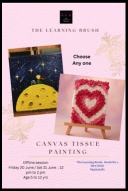 THE LEARNING BRUSH  -  CANVAS TISSUE PAINTING WORKSHOP