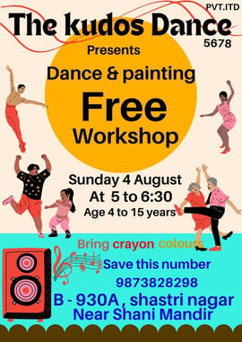 THE KUDOS DANCE-Dance & Painting free workshop