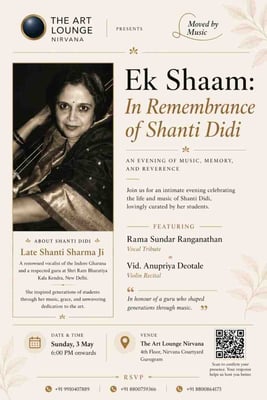 The Art Lounge-Ek Shaam In Remembrance of Shanti Didi Workshop