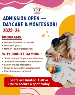 The Bright Bambini  -  Admissions Open For Day Care