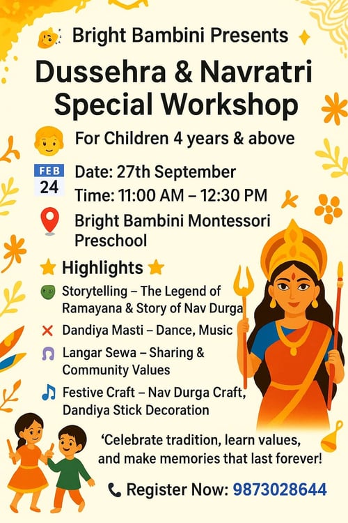 The Bright Bambini - Dussehra & Navratri Special Workshop