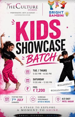 The Bright Bambini-Kids Showcase Batch Dance Express Inspire