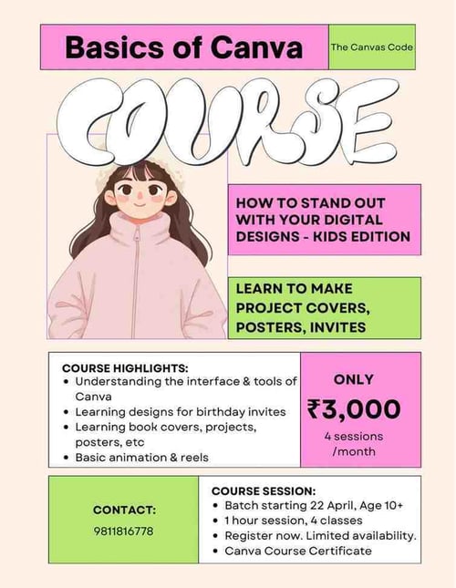 The Canvas Code-Canva Workshop for Kids