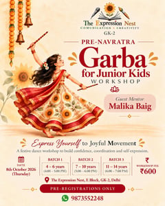 The Expression Nest-Pre Navratra Garba Workshop for Junior Kids