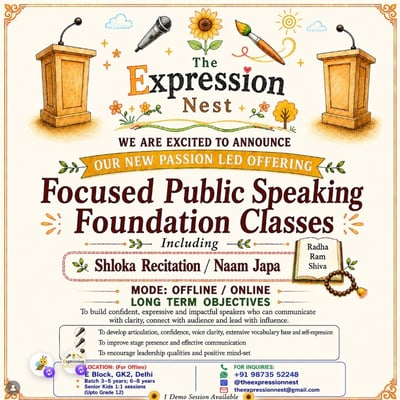 The Expression Nest-Public Speaking Foundation Classes