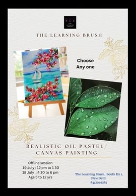 The Learning Brush  -   Oil Pastel & Canvas Painting Session