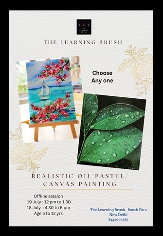 The Learning Brush  -   Oil Pastel & Canvas Painting Session