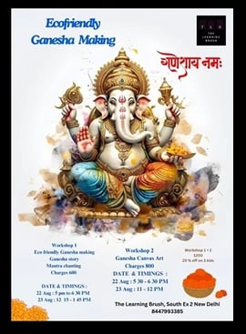 The Learning Brush  -  Eco Friendly Ganesha Making Workshop