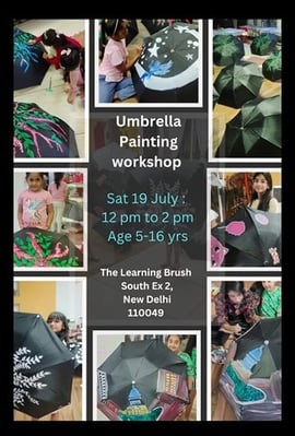 The Learning Brush  -  Umbrella Painting workshop For Kids