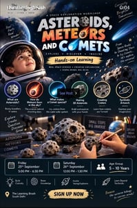 The Learning Brush-Asteroids Meteors and Comets Workshop
