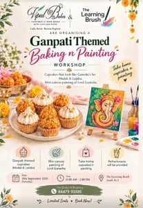 The Learning Brush-Ganpati Themed Baking and Painting Workshop