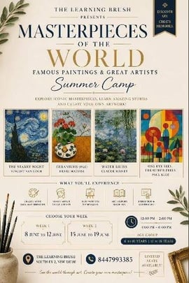 The Learning Brush-Masterpieces of the World Summer Art Camp 2026