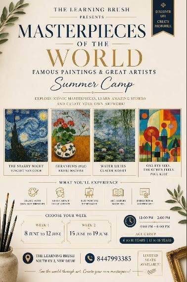 The Learning Brush-Masterpieces of the World Summer Art Camp 2026