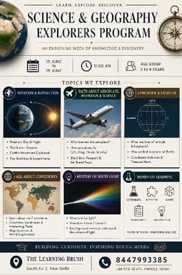 The Learning Brush-Science and Geography Explorers Program