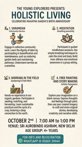 The Learning Tribe-Holistic Living Gandhi Jayanti Special Experience for Kids