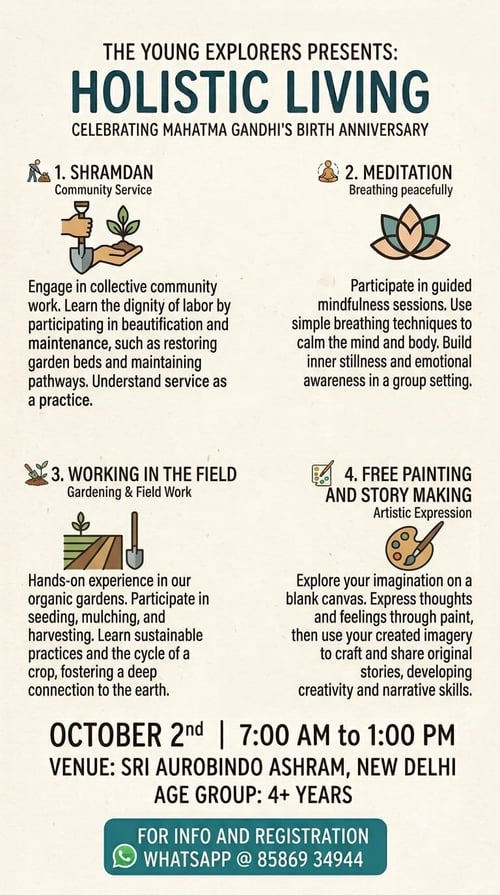 The Learning Tribe-Holistic Living Gandhi Jayanti Special Experience for Kids
