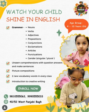 The Popsicles Early Learning Centre - English Grammar Classes