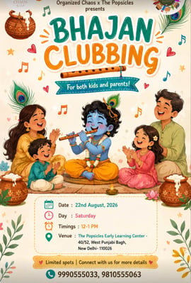 The Popsicles Early Learning Centre-Bhajan Clubbing for Kids and Parents
