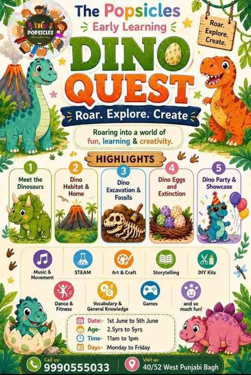 The Popsicles Early Learning Centre-Dino Quest Roar Explore and Create