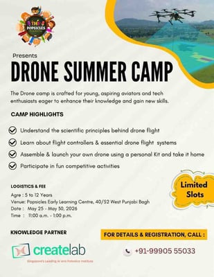 The Popsicles Early Learning Centre-Drone Summer Camp