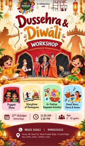 The Popsicles Early Learning Centre-Dussehra and Diwali Workshop for Kids
