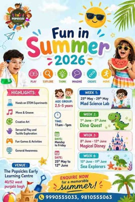 The Popsicles Early Learning Centre-Fun in Summer 2026