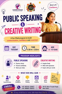 The Popsicles Early Learning Centre-Public Speaking and Creative Writing for Kids