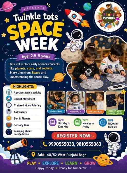 The Popsicles Early Learning Centre-Twinkle Tots Space Week 2026